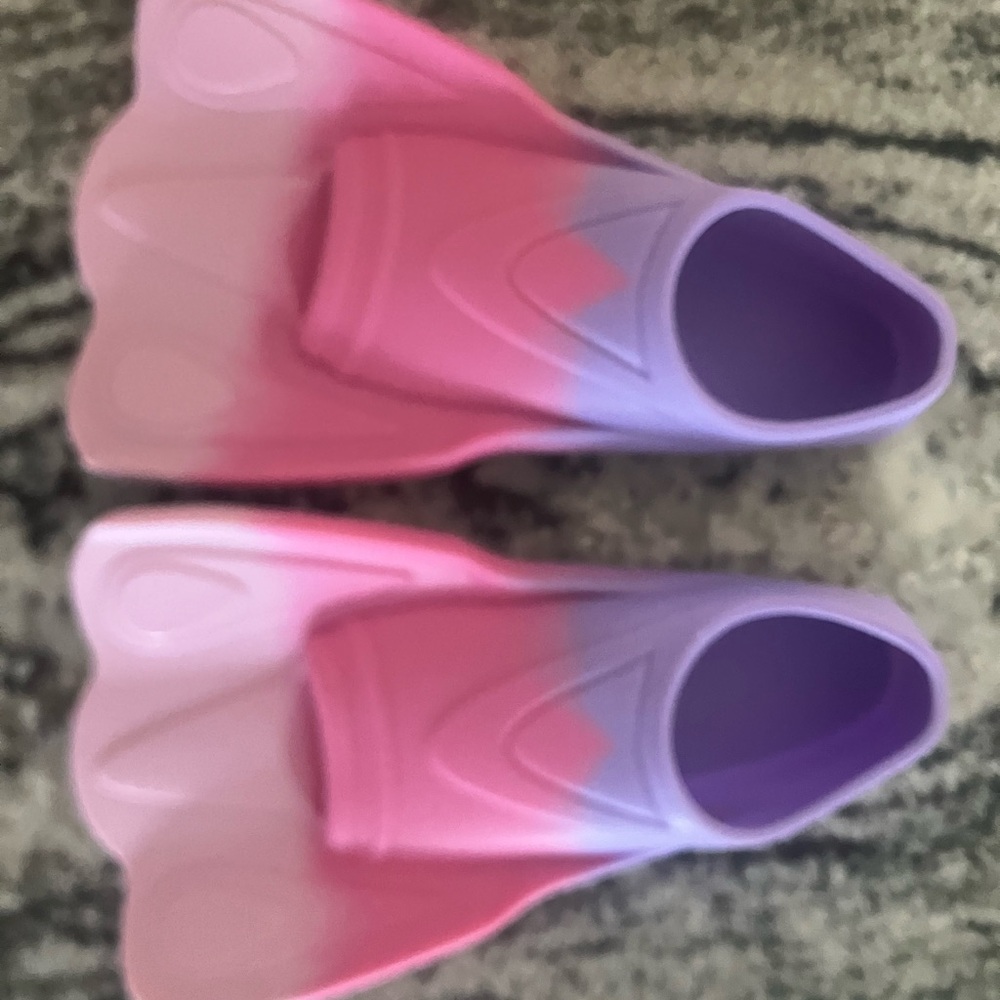 Kids Pink and Purple Swim Fins